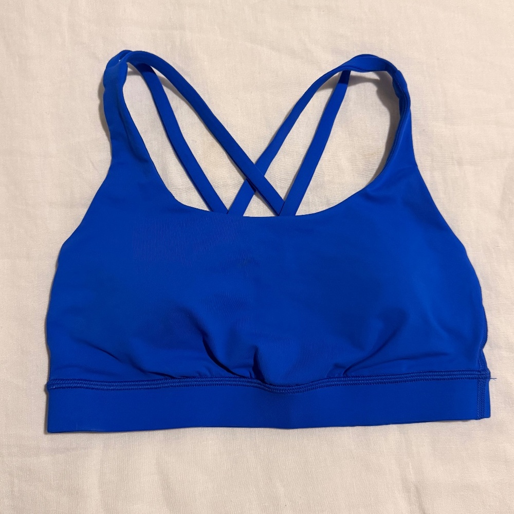 Lululemon Energy Bra Blue Size 4 Medium Support